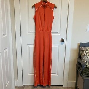 Stylish Orange Sleeveless Jumpsuit